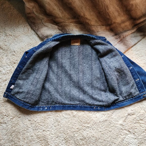Vintage 90's Blanket Lined Levis Strauss Trucker Jacket 46L - Picture 7 of 12